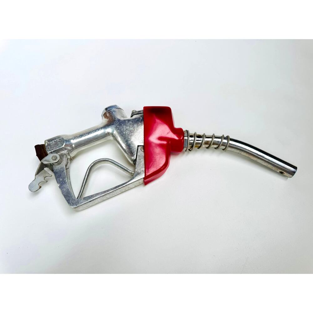 Vintage OPW Gas Pump Nozzle with Red Splash Guard